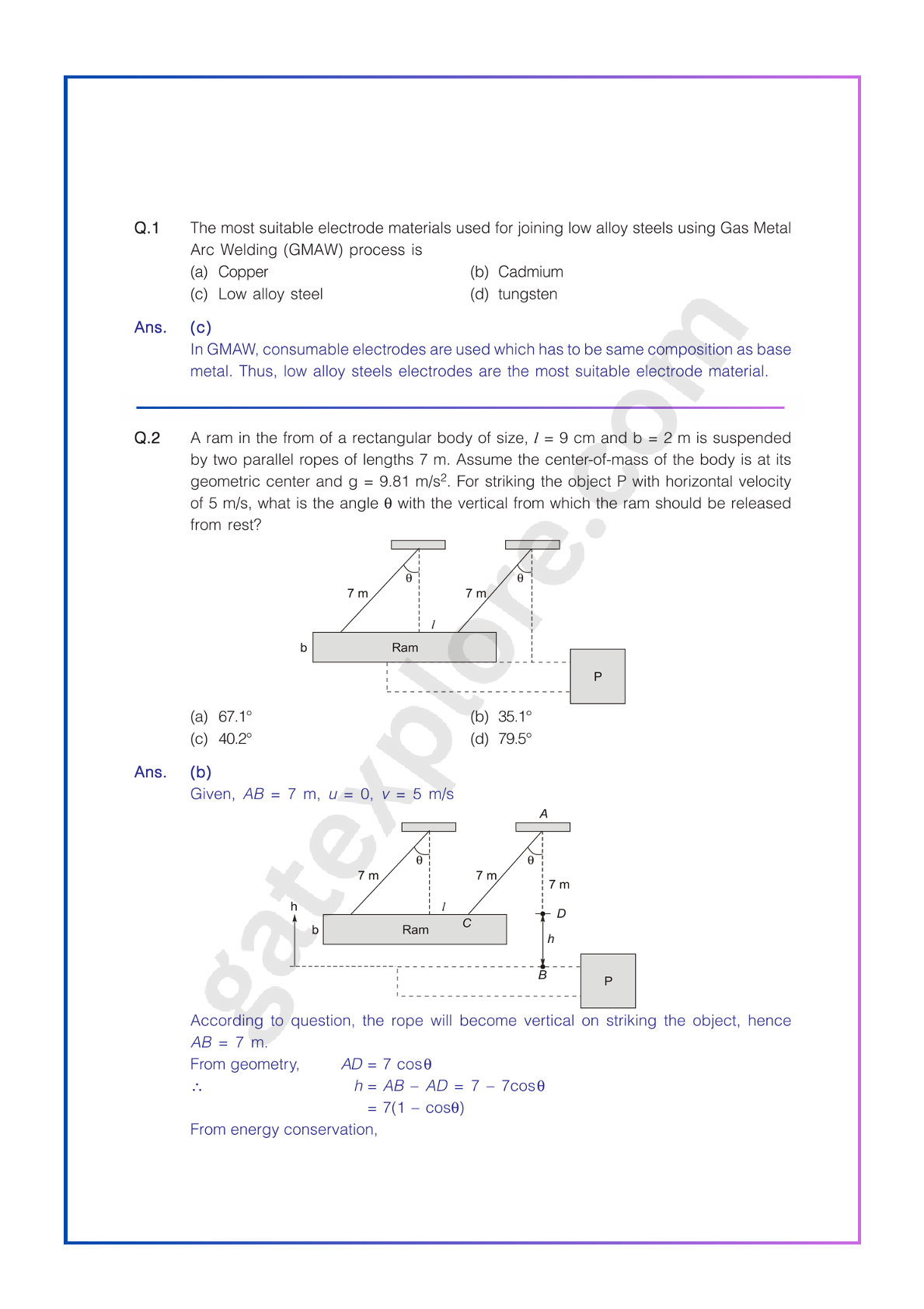 GATE Mechanical Previous Year Papers (Target: GATE 2026) Fully Solved Paper (PYQ)