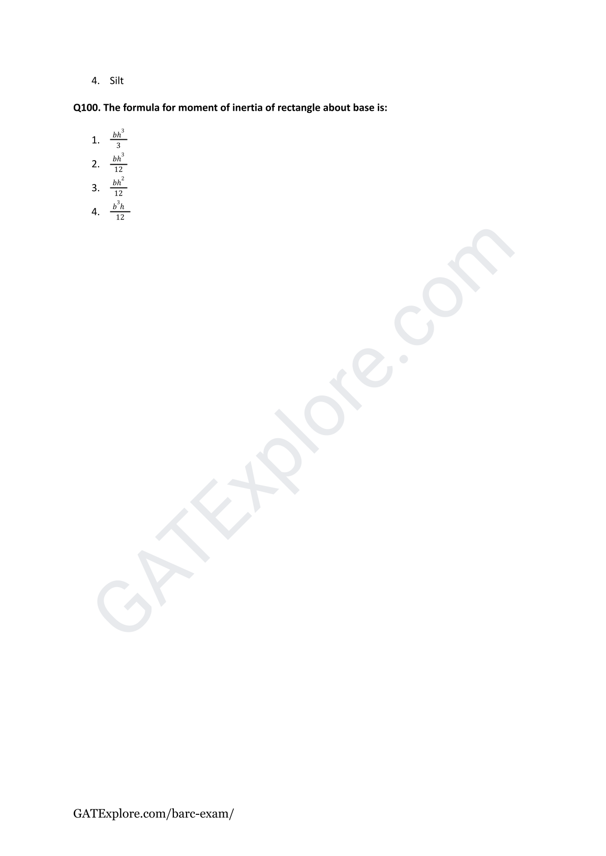BARC Exam 2026 (OCES/DGFS) CIVIL Model Question Papers with Answer Key (PYQ) - GATExplore Store