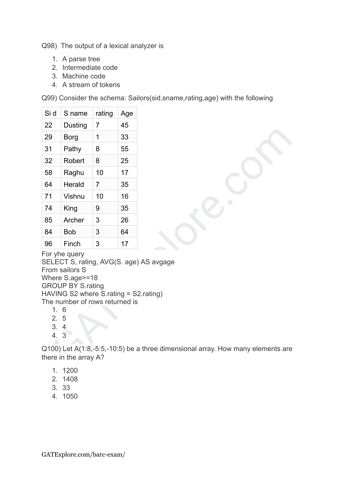 BARC Exam 2026 (OCES/DGFS) Computer Model Question Papers with Answer Key (PYQ) - GATExplore Store