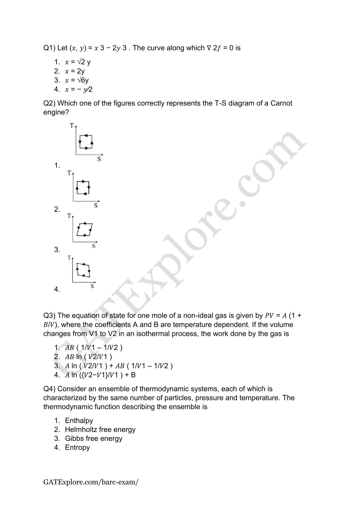 BARC Exam 2026 (OCES/DGFS) PHYSICS Model Question Papers with Answer Key (PYQ) - GATExplore Store