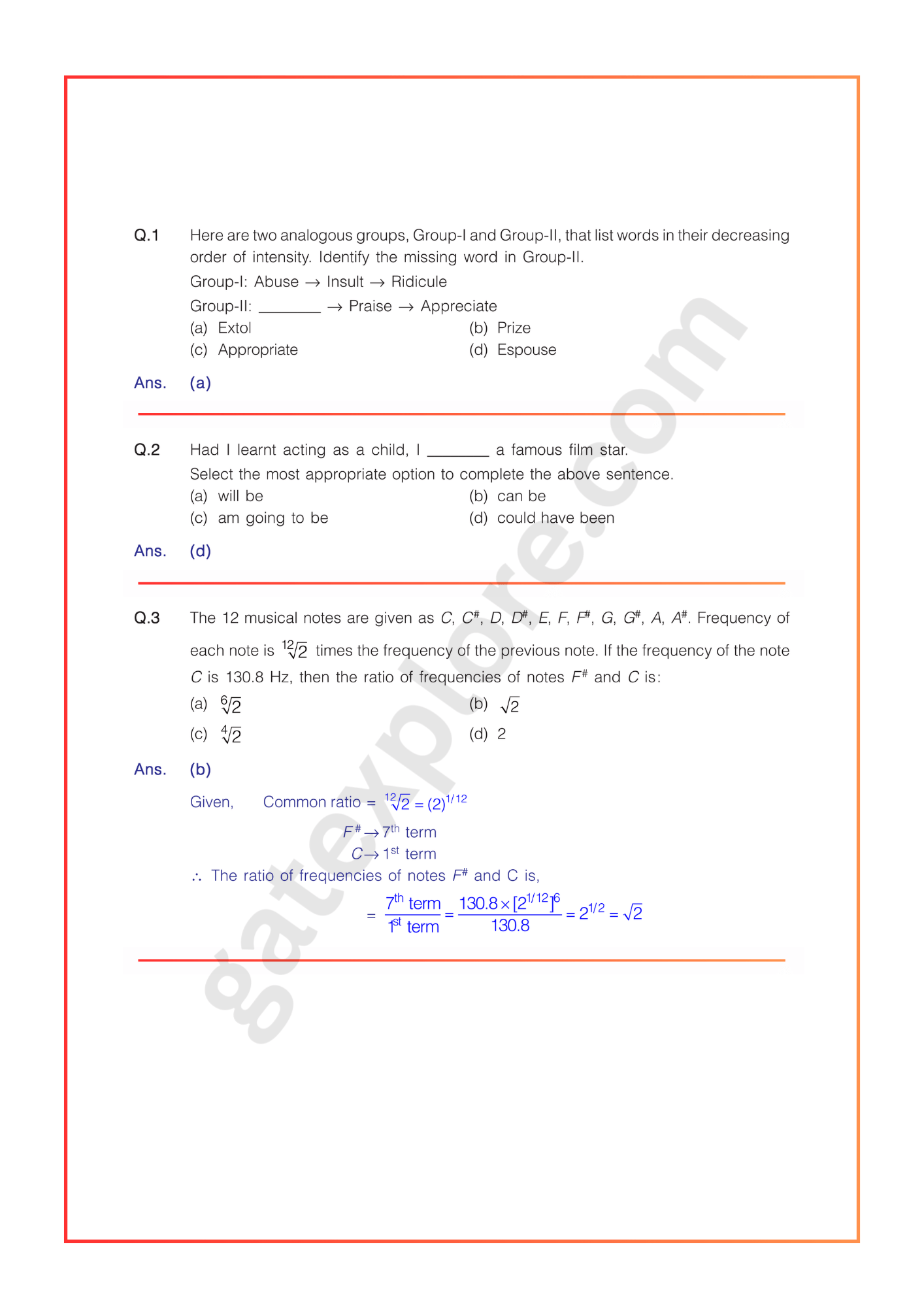 GATE 2026 Electronics Previous Year Papers Fully Solved Papers (PYQ) - GATExplore Store