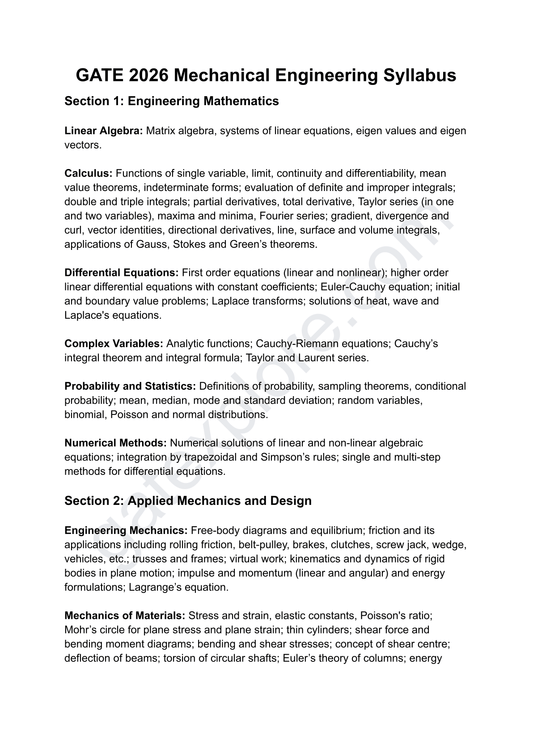 GATE Mechanical Previous Year Papers (Target: GATE 2026) Fully Solved Paper (PYQ) - GATExplore Store