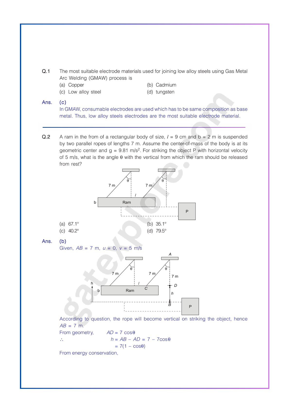 GATE Mechanical Previous Year Papers (Target: GATE 2026) Fully Solved Paper (PYQ) - GATExplore Store
