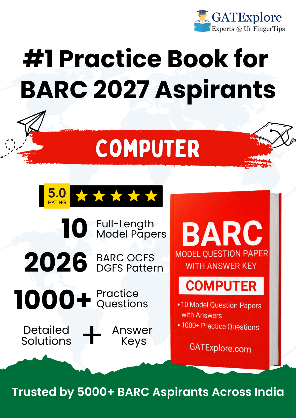 BARC Exam 2027 (OCES/DGFS) Computer Model Question Papers with Answer Key (PYQ)