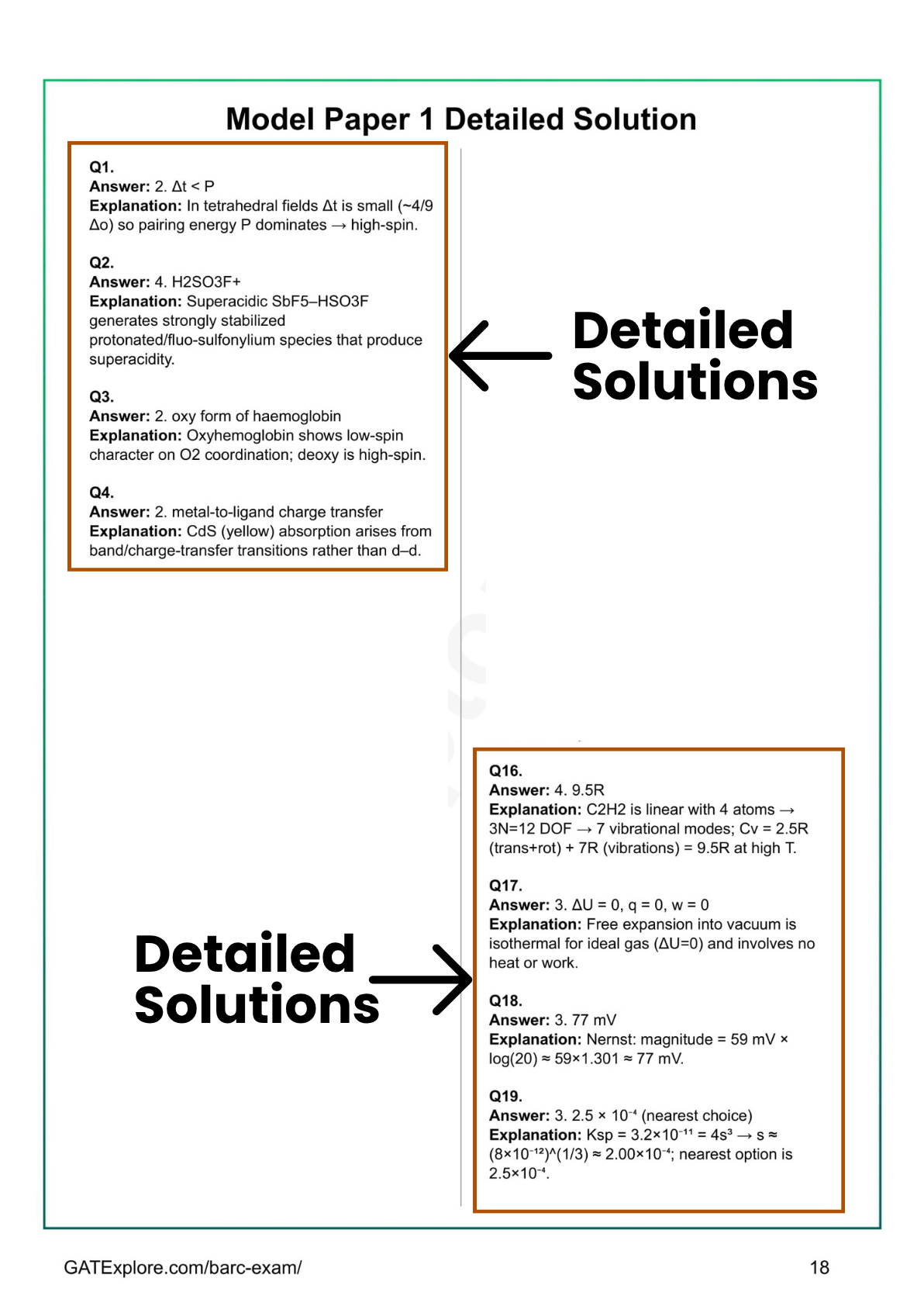 BARC Exam 2026 (OCES/DGFS) CHEMISTRY Model Question Papers with Answer Key (PYQ) - GATExplore Store