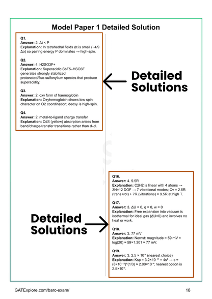 BARC Exam 2026 (OCES/DGFS) CHEMISTRY Model Question Papers with Answer Key (PYQ) - GATExplore Store