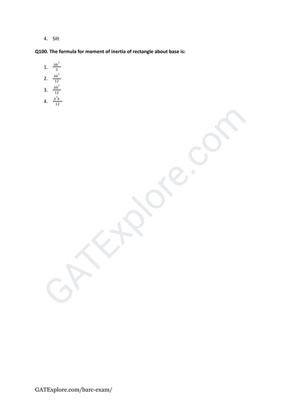 BARC Exam 2026 (OCES/DGFS) CIVIL Model Question Papers with Answer Key (PYQ) - GATExplore Store