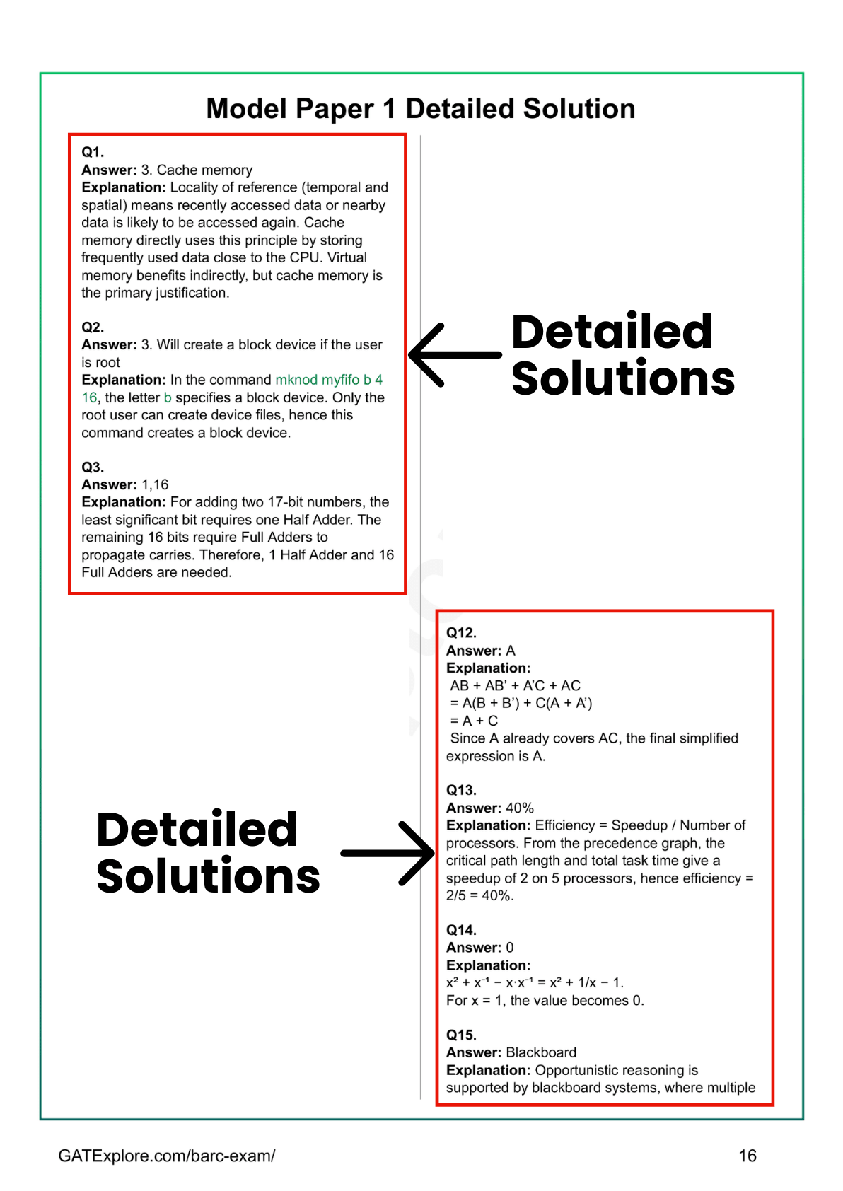 BARC Exam 2026 (OCES/DGFS) Computer Model Question Papers with Answer Key (PYQ) - GATExplore Store
