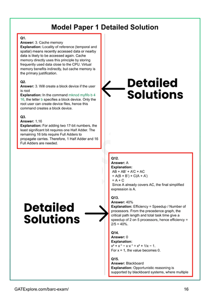 BARC Exam 2026 (OCES/DGFS) Computer Model Question Papers with Answer Key (PYQ) - GATExplore Store