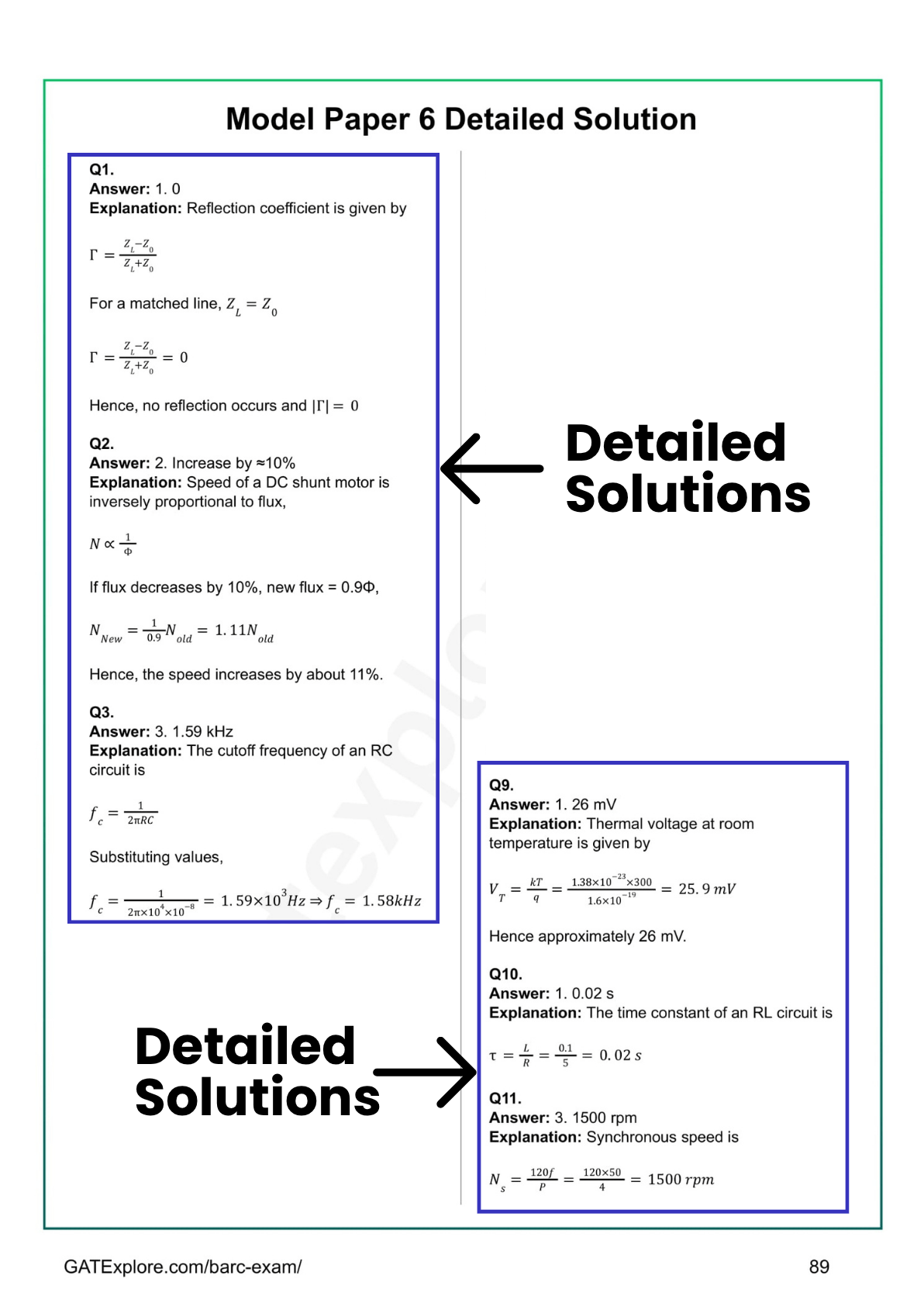 BARC Exam 2026 (OCES/DGFS) Electrical Model Question Papers with Answer Key (PYQ) - GATExplore Store