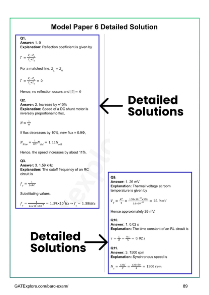 BARC Exam 2026 (OCES/DGFS) Electrical Model Question Papers with Answer Key (PYQ) - GATExplore Store