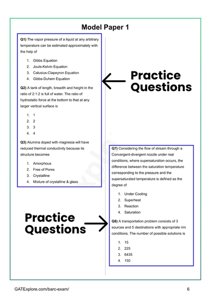 BARC Exam 2026 (OCES/DGFS) Mechanical Model Question Papers with Answer Key (PYQ) - GATExplore Store
