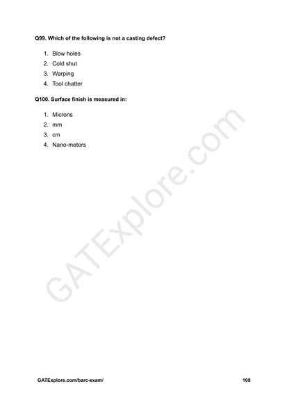 BARC Exam 2026 (OCES/DGFS) Mechanical Model Question Papers with Answer Key (PYQ) - GATExplore Store