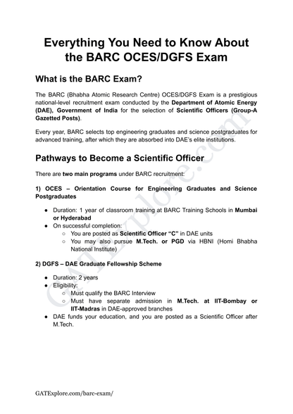 BARC Exam 2026 (OCES/DGFS) Metallurgical Model Question Papers with Answer Key (PYQ) - GATExplore Store