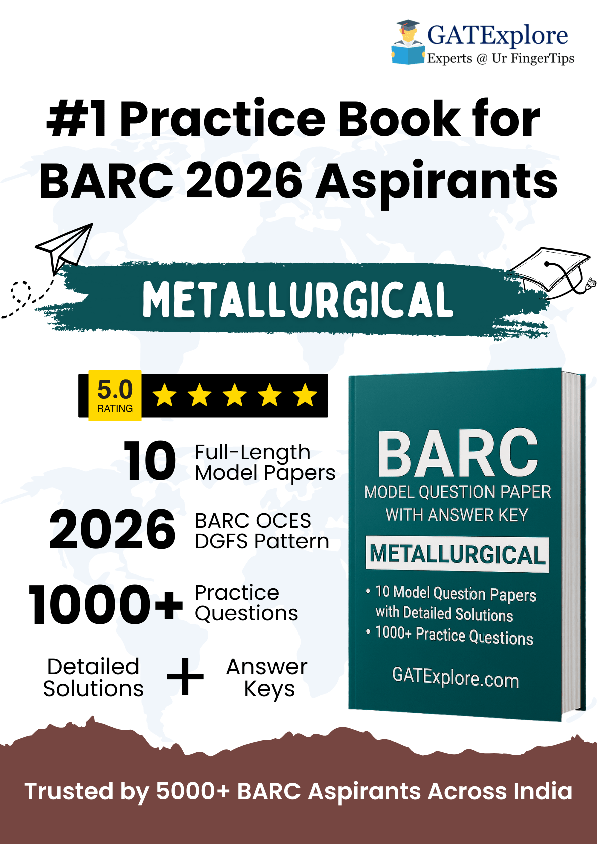 BARC Exam 2026 (OCES/DGFS) Metallurgical Model Question Papers with Answer Key (PYQ) - GATExplore Store