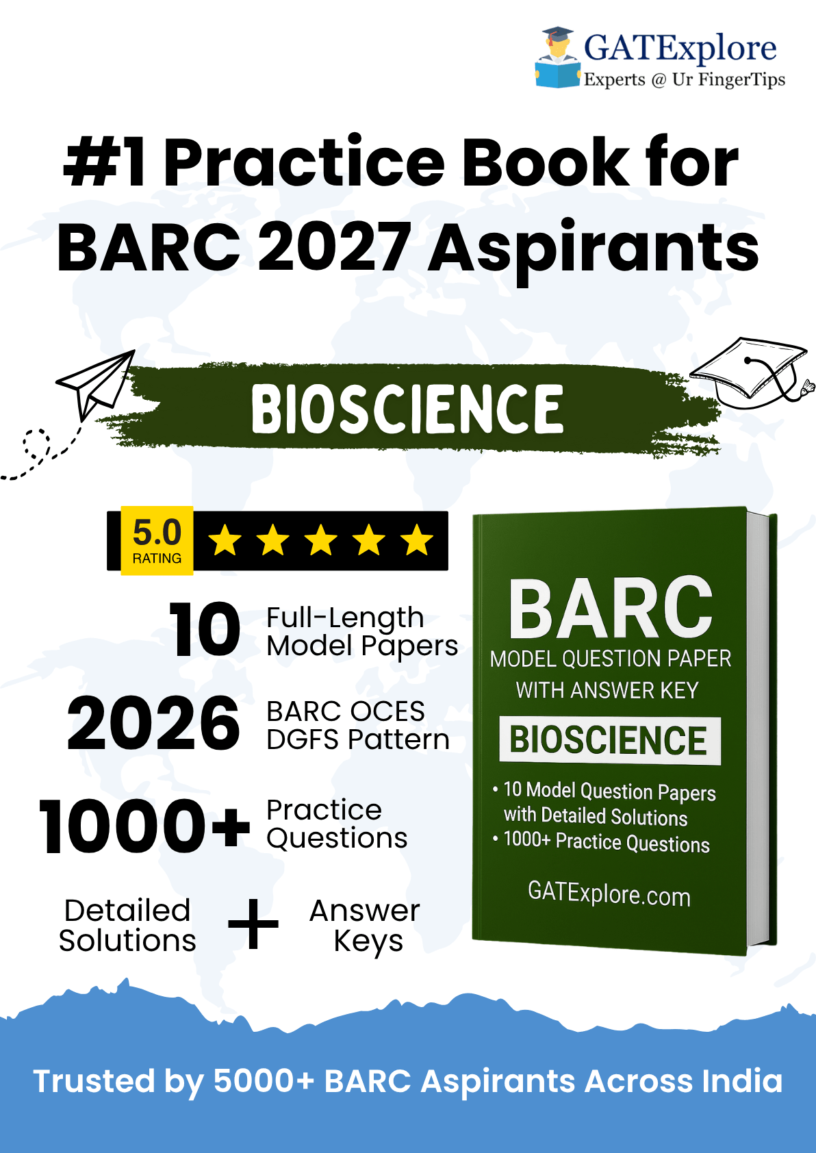 BARC Exam 2027 (OCES/DGFS) BioScience Model Question Papers with Answer Key (PYQ) - GATExplore Store
