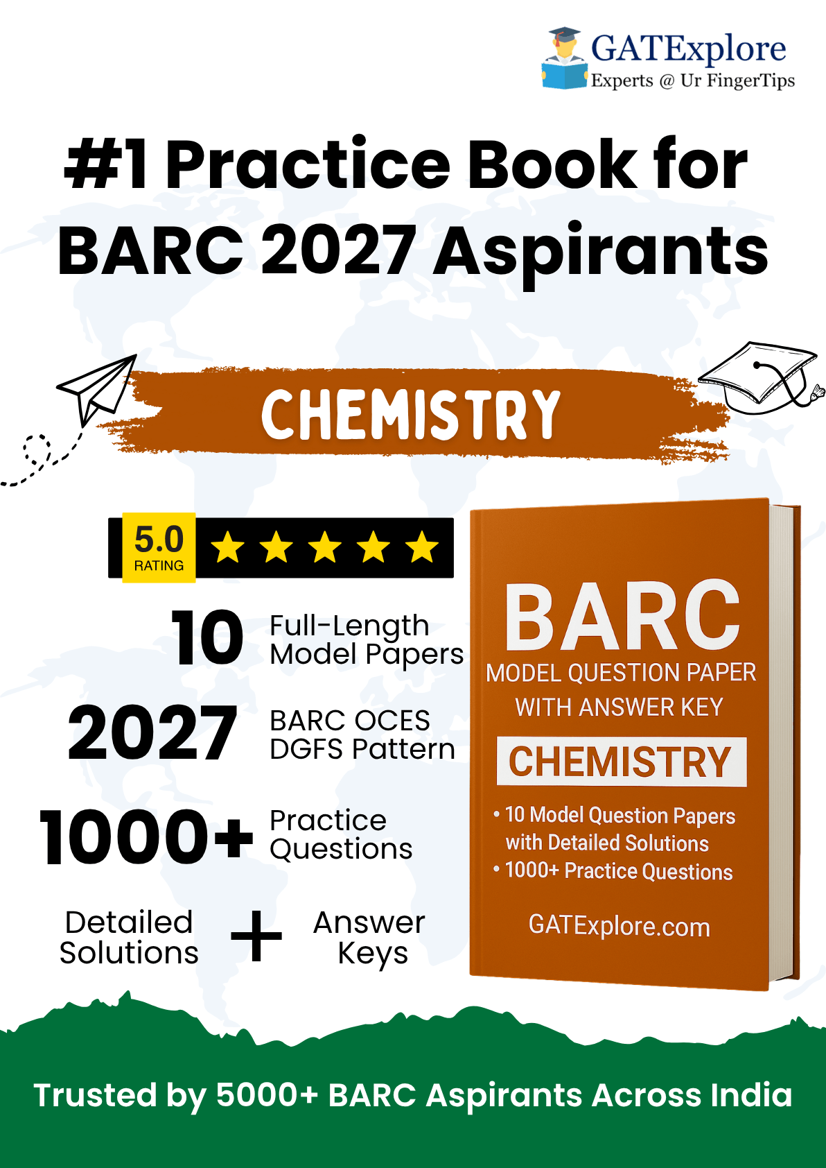 BARC Exam 2027 (OCES/DGFS) CHEMISTRY Model Question Papers with Answer Key (PYQ) - GATExplore Store
