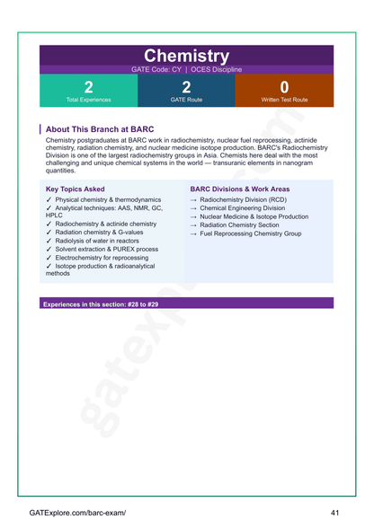 BARC OCES Interview Experience Book - GATExplore Store