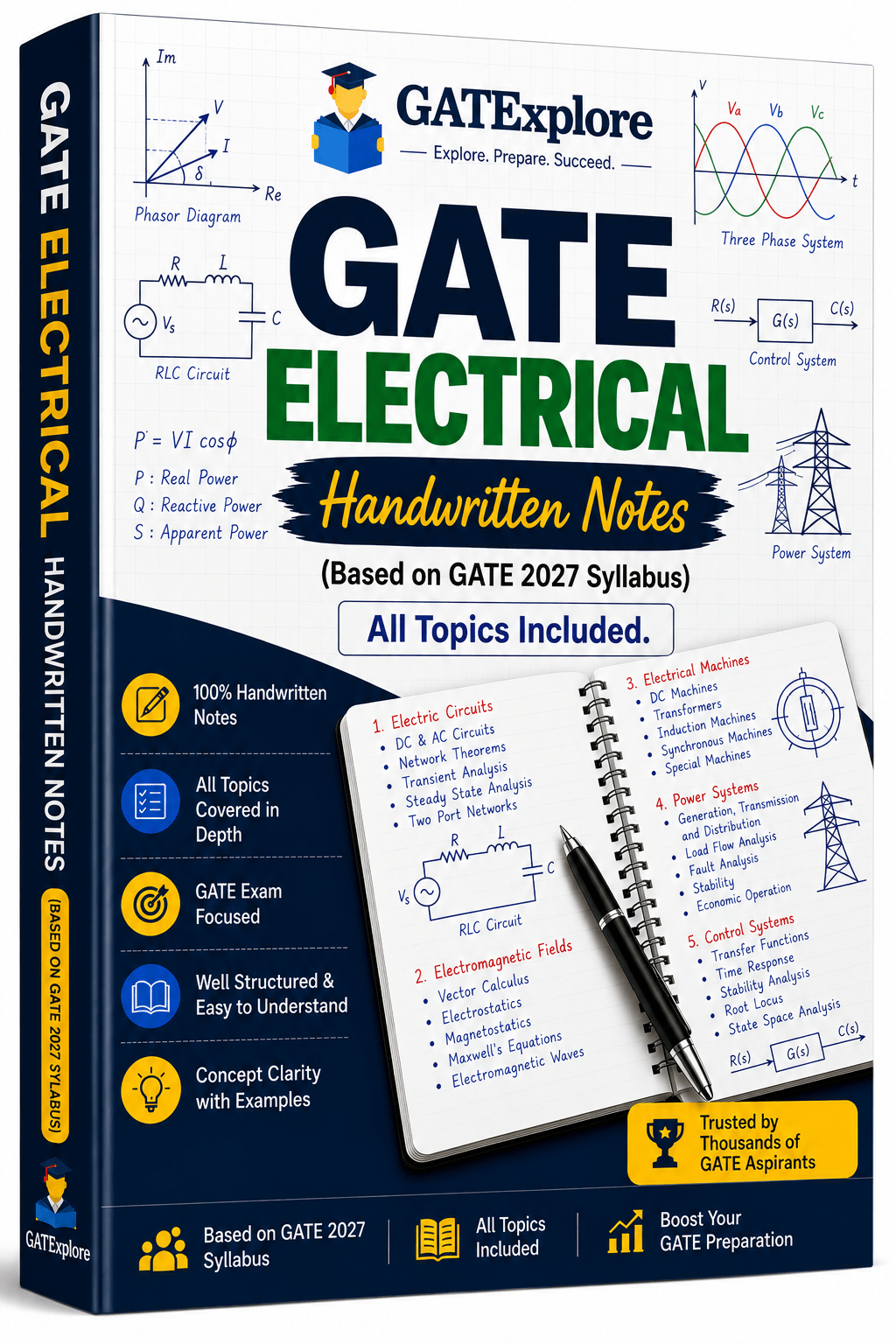 GATE Electrical Handwritten Notes (Based on GATE 2027 Syllabus) - GATExplore Store