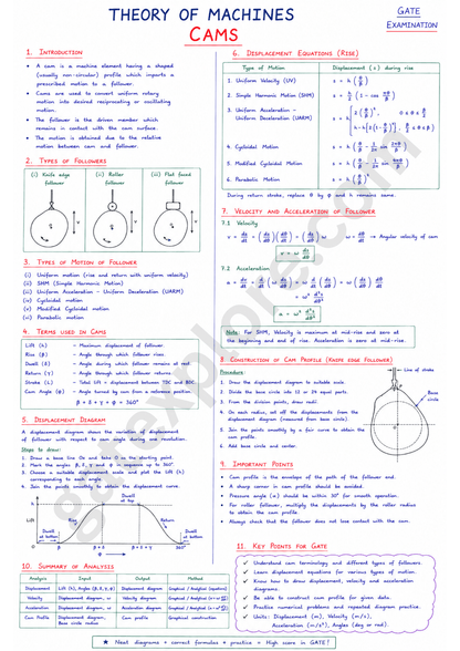 GATE Mechanical Handwritten Notes (Based on GATE 2027 Syllabus) - GATExplore Store