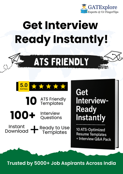 Get Interview - Ready Instantly: 10 ATS - Optimized Resume Templates + Interview Q&A Pack - GATExplore Store