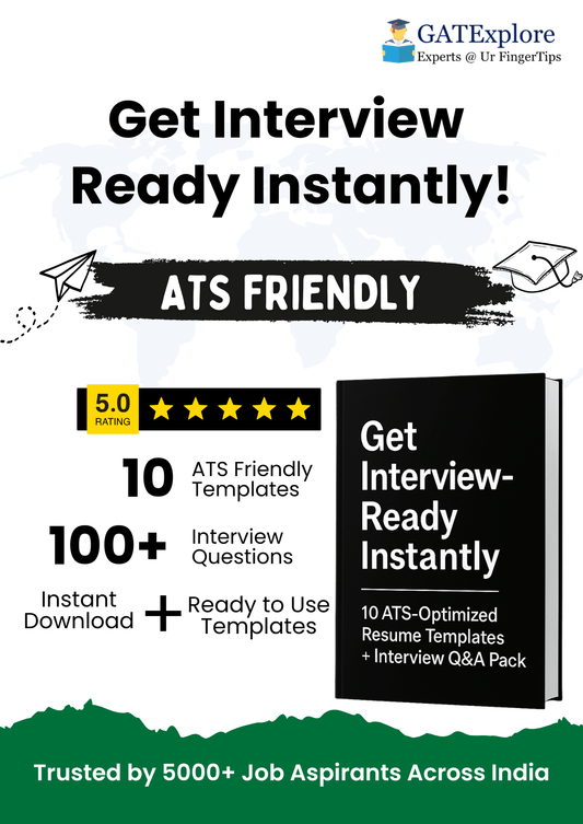 Get Interview - Ready Instantly: 10 ATS - Optimized Resume Templates + Interview Q&A Pack - GATExplore Store