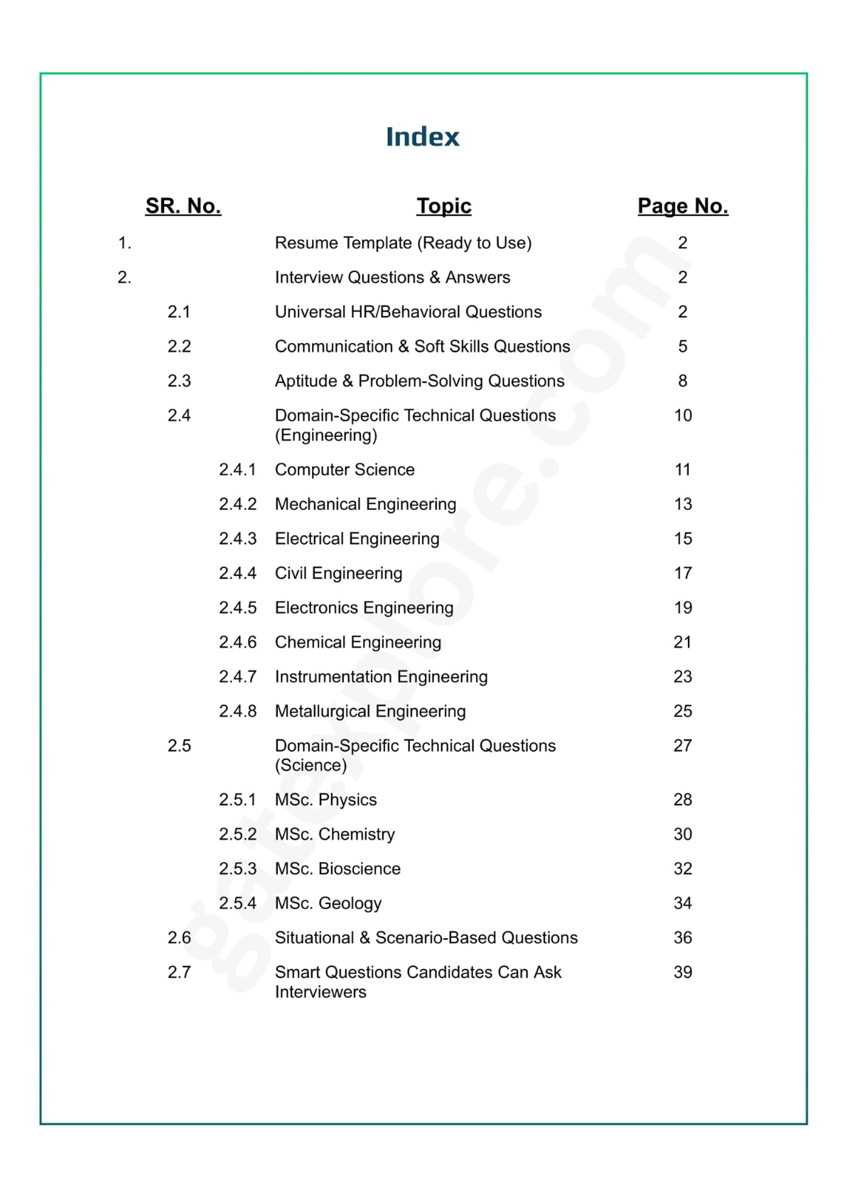 Get Interview - Ready Instantly: 10 ATS - Optimized Resume Templates + Interview Q&A Pack - GATExplore Store